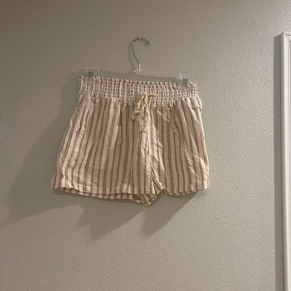 Striped Linen Beach Shorts